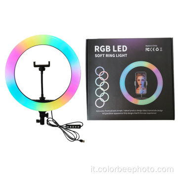 Luce led ad anello RGB da 14 pollici di alimentazione USB